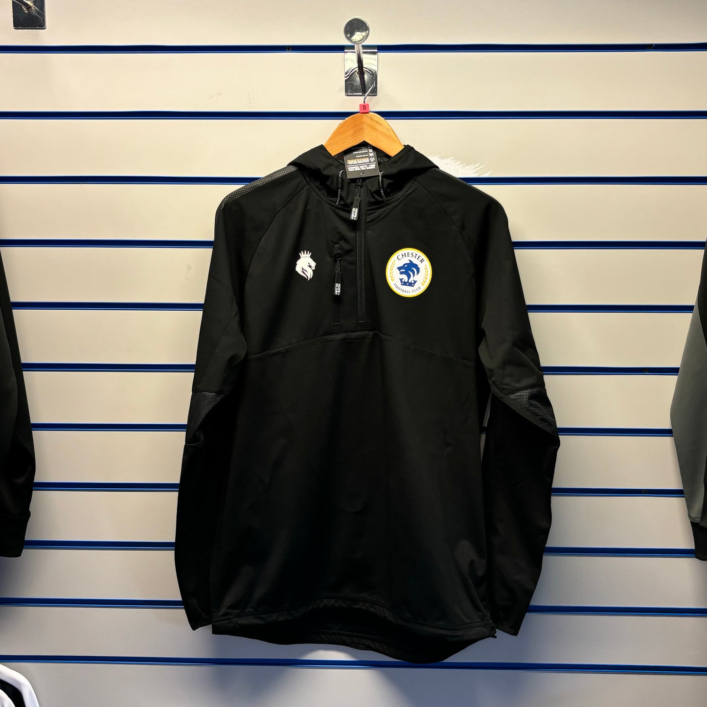 Adult Chester FC Hooded Performance Jacket - Black